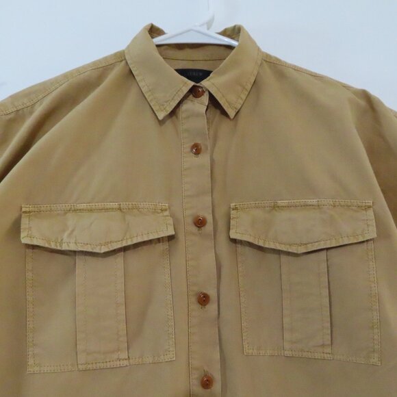 J.Crew Cotton Khaki Cargo Style Pullover Size 00 - Picture 4 of 9